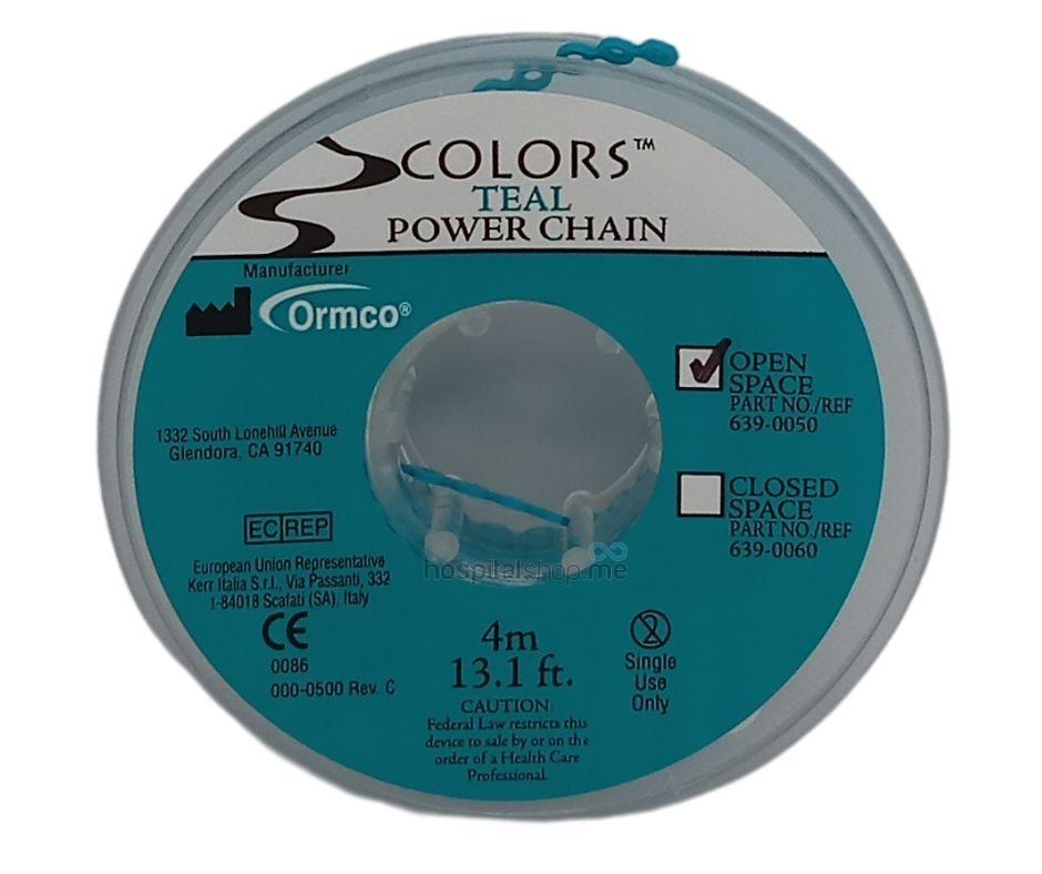 Ormco Power Chain Open Teal 13.1 Ft 3.99mts Spool 639-0050