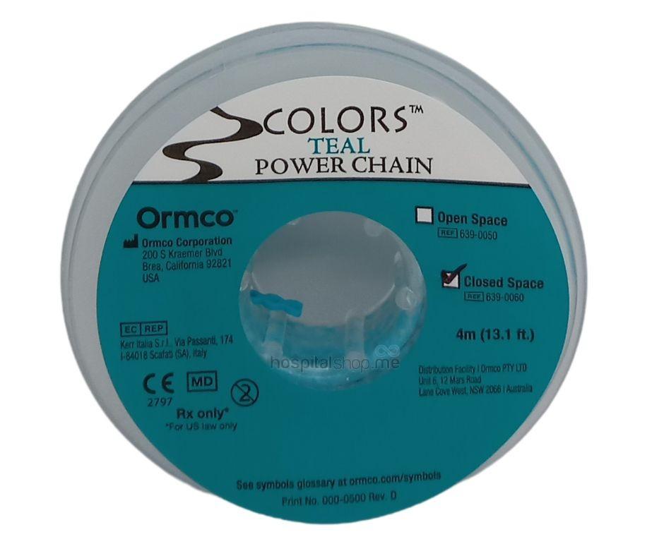 Recommend Power Chain Color Ormco Power Chain Closed Teal 13.1 Ft 3.99mts Spool 639-0060