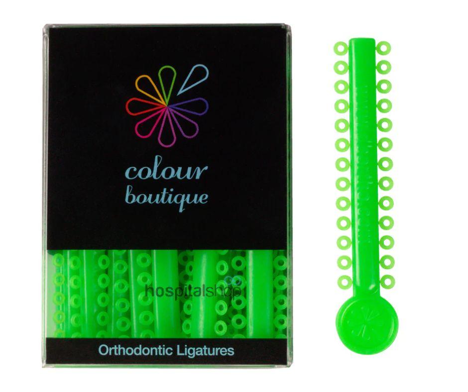 DB Ortho Colour Boutique Ligatures Ties Neon Green 1040pcs DB03-3008